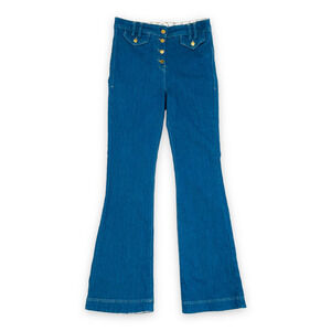 Noa Noa Aps Denmark Women's Blue Denim High Rise Slim Fit 60s Flare Jeans Sz 27